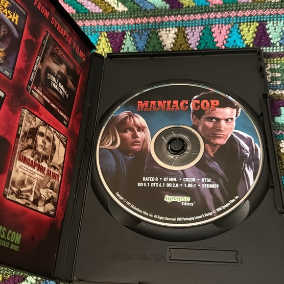 MANIAC COP ๐ DVD in excellent condition. Used. Cult classic Slasher Horror film - Picture 5 of 7